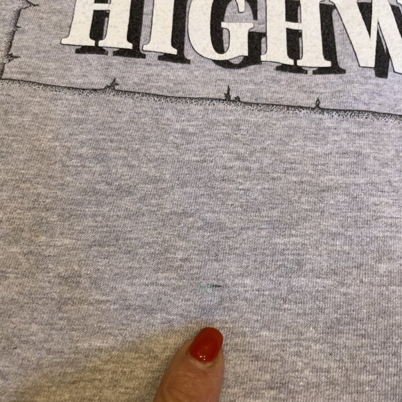 Vintage 90s Alaskan Highway T Shirt Men's Size Large Gray Alaska Map Souvenir - Picture 11 of 11